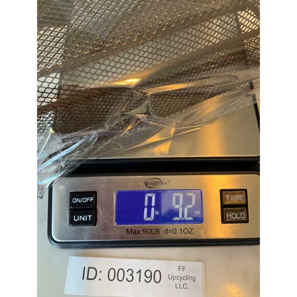 VTG MCM Tissue Box Cover Gold Tone Wire Mesh Hollywood Regency Leaves and Flower - Picture 12 of 12